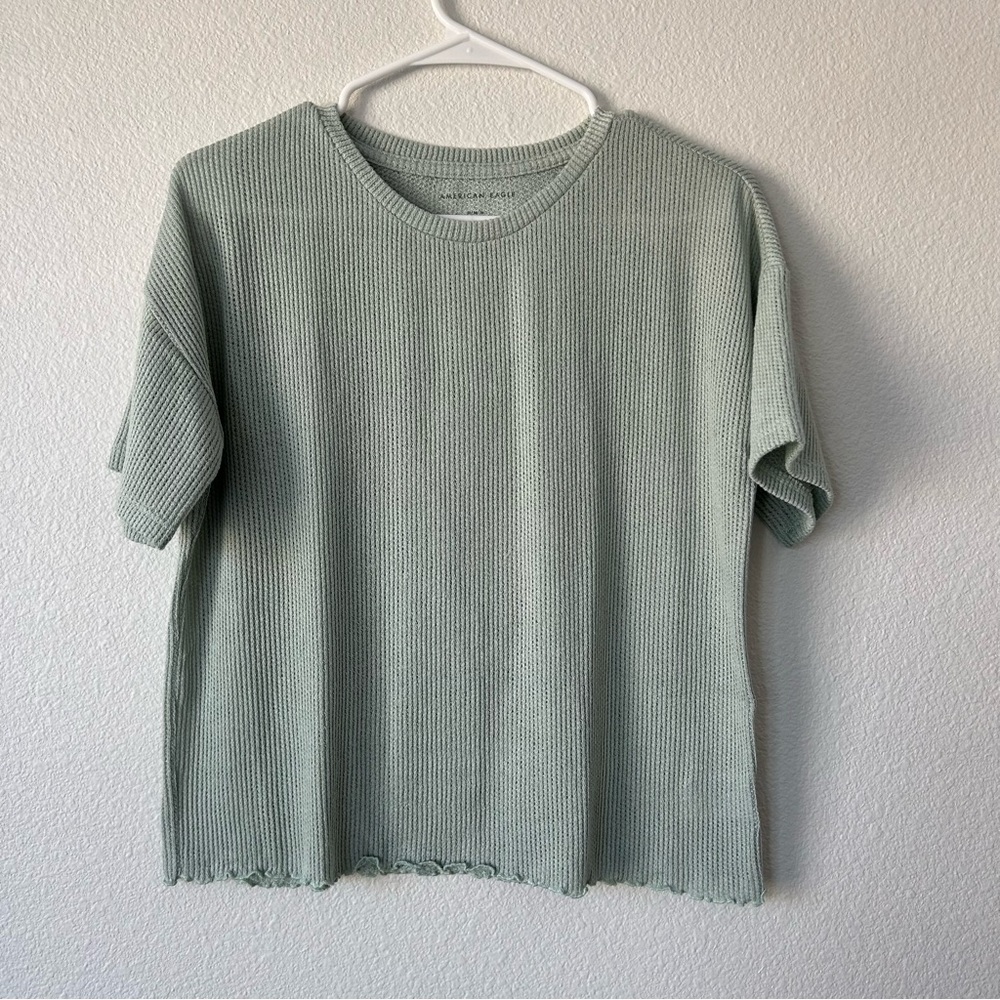 American Eagle Light Mint Knit Top